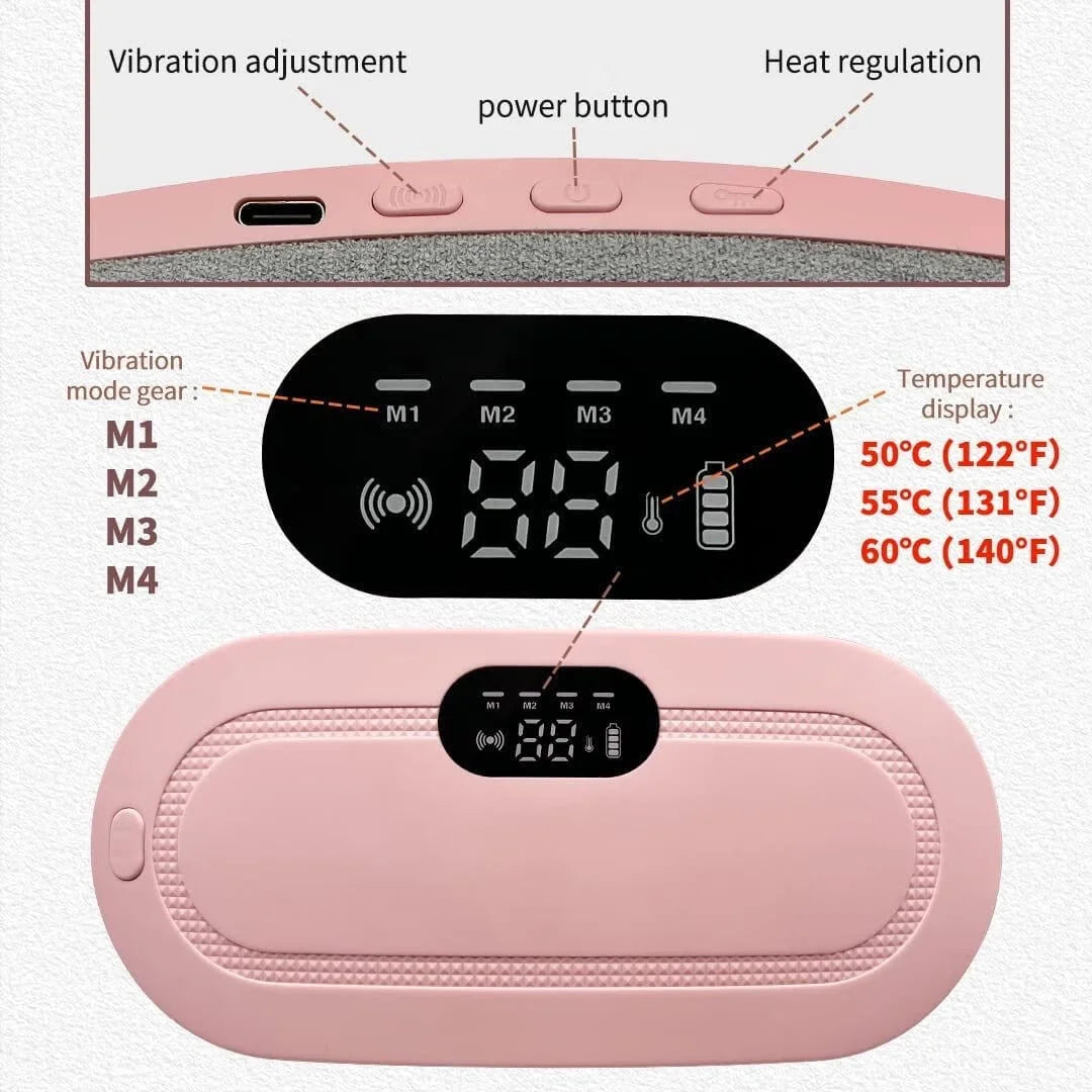 Heating Pad for Period Cramps Relief Portable Cordless Heating Pad for Stomach Back Bellypink,7.2"
